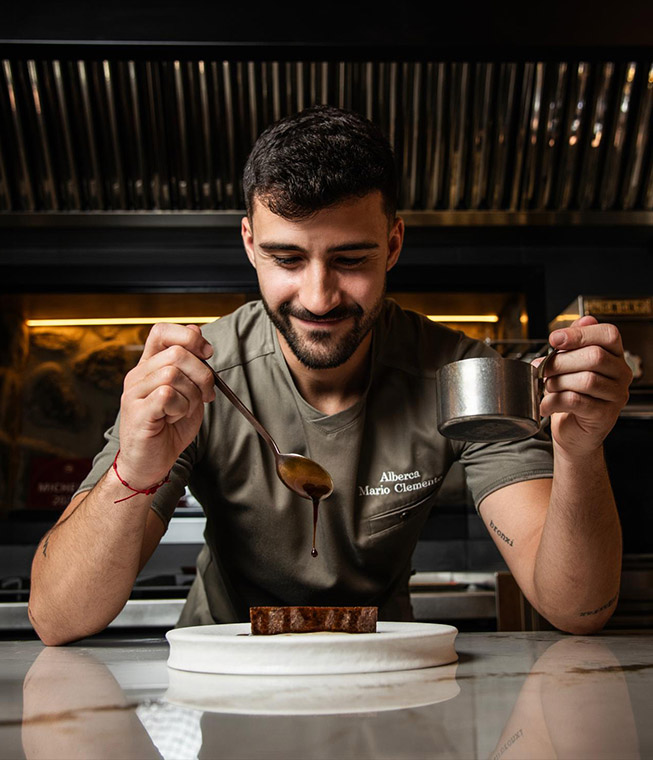 Chef with award
